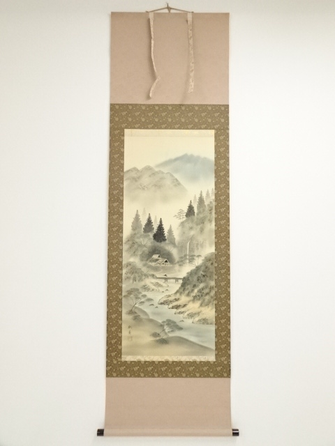 JAPANESE HANGING SCROLL / HAND PAINTED / CALLIGRAPHY